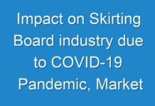 Impact on Skirting Board industry due to COVID-19 Pandemic, Market Size, Industry Trends, Share and Forecast 2024-2027