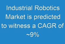 Industrial Robotics Market is predicted to witness a CAGR of ~9%