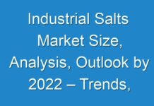 Industrial Salts Market Size, Analysis, Outlook by 2024 – Trends, Opportunities and Forecast to 2027 with Top Key Players: Cargill, Inc., Mitsui & Co. Ltd., Tata Chemicals Ltd., etc.
