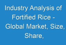 Industry Analysis of Fortified Rice – Global Market, Size, Share, Growth, Trends, and Forecast 2017 – 2026