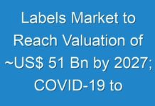Labels Market to Reach Valuation of ~US$ 51 Bn by 2027; COVID-19 to Affect Future Growth Trajectory