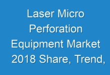 Laser Micro Perforation Equipment Market 2018 Share, Trend, Segmentation and Forecast To 2026