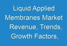 Liquid Applied Membranes Market Revenue, Trends, Growth Factors, Region and Country Analysis & Forecast To 2027