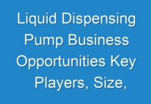 Liquid Dispensing Pump Business Opportunities Key Players, Size, Trends, Opportunities and growth Analysis