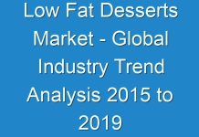 Low Fat Desserts Market – Global Industry Trend Analysis 2015 to 2019 and Forecast 2024–2030