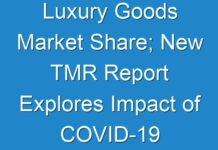 Luxury Goods Market Share; New TMR Report Explores Impact of COVID-19 Outbreak on Market