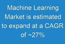 Machine Learning Market is estimated to expand at a CAGR of ~27% during the forecast period 2024-2030