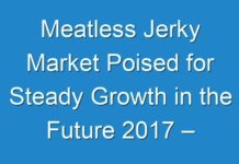 Meatless Jerky Market Poised for Steady Growth in the Future 2017 – 2025