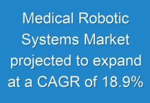 Medical Robotic Systems Market projected to expand at a CAGR of 18.9% from 2018 to 2026