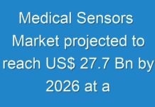 Medical Sensors Market projected to reach US$ 27.7 Bn by 2026 at a CAGR of 9.9% from 2018 to 2026