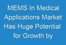 MEMS In Medical Applications Market Has Huge Potential for Growth by 2027