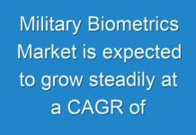 Military Biometrics Market is expected to grow steadily at a CAGR of 7.4% from 2017 to 2025