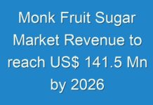 Monk Fruit Sugar Market Revenue to reach US$ 141.5 Mn by 2026