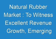 Natural Rubber Market : To Witness Excellent Revenue Growth, Emerging Trends