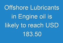 Offshore Lubricants in Engine oil is likely to reach USD 183.50 million by 2024