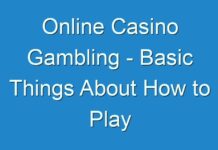 Online Casino Gambling – Basic Things About How to Play