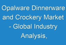 Opalware Dinnerware and Crockery Market – Global Industry Analysis, Growth, Trends, by 2024; Impact of COVID-19 on the Global Market