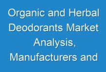Organic and Herbal Deodorants Market Analysis, Manufacturers and Their Challenges