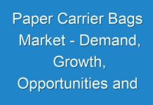 Paper Carrier Bags Market – Demand, Growth, Opportunities and Analysis of Top Key Players, Forecast To 2028