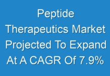 Peptide Therapeutics Market Projected To Expand At A CAGR Of 7.9% From 2019 To 2027