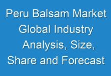 Peru Balsam Market Global Industry Analysis, Size, Share and Forecast 2019 to 2029