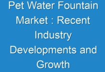 Pet Water Fountain Market : Recent Industry Developments and Growth Strategies Adopted by Players