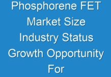 Phosphorene FET Market Size Industry Status Growth Opportunity For Impact of COVID-19 2016 – 2024
