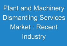 Plant and Machinery Dismantling Services Market : Recent Industry Developments and Growth Strategies Adopted by Players