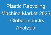 Plastic Recycling Machine Market 2024 – Global Industry Analysis, Size, Share, Growth, Trends, and Forecast 2019 – 2027