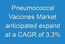 Pneumococcal Vaccines Market anticipated expand at a CAGR of 3.3% from 2018 to 2026