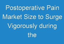 Postoperative Pain Market Size to Surge Vigorously during the Forecast Period