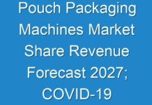 Pouch Packaging Machines Market Share Revenue Forecast 2027; COVID-19 to Affect Future Growth Trajectory