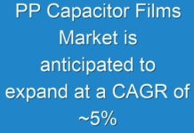 PP Capacitor Films Market is anticipated to expand at a CAGR of ~5%