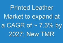 Printed Leather Market to expand at a CAGR of ~ 7.3% by 2027; New TMR Report Explores Impact of COVID-19 Outbreak on Market
