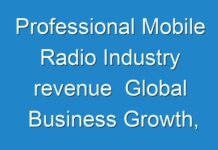 Professional Mobile Radio Industry revenue Global Business Growth, Demand, Trends, Key Players And Forecasts Till 2018-2026