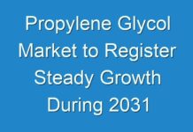 Propylene Glycol Market to Register Steady Growth During 2031