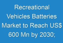 Recreational Vehicles Batteries Market to Reach US$ 600 Mn by 2030; COVID-19 to Affect Future Growth Trajectory