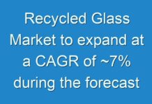 Recycled Glass Market to expand at a CAGR of ~7% during the forecast period