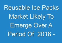 Reusable Ice Packs Market Likely To Emerge Over A Period Of 2016 – 2024