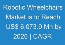 Robotic Wheelchairs Market is to Reach US$ 6,073.9 Mn by 2026 | CAGR of 14.84 %