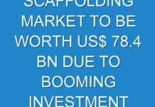SCAFFOLDING MARKET TO BE WORTH US$ 78.4 BN DUE TO BOOMING INVESTMENT IN CONSTRUCTION INDUSTRY