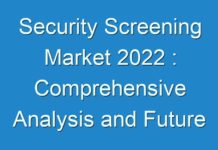 Security Screening Market 2024 : Comprehensive Analysis and Future Estimations