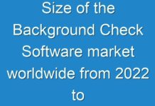 Size of the Background Check Software market worldwide from 2024 to 2030
