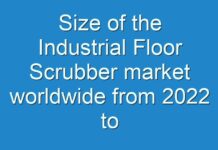 Size of the Industrial Floor Scrubber market worldwide from 2024 to 2030