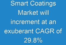Smart Coatings Market will increment at an exuberant CAGR of 29.8%