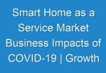 Smart Home as a Service Market Business Impacts of COVID-19 | Growth by Top Companies and Global Industry 2027