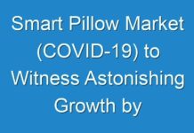 Smart Pillow Market (COVID-19) to Witness Astonishing Growth by Forecast 2019 -2027