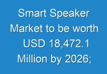 Smart Speaker Market to be worth USD 18,472.1 Million by 2026; COVID-19 to Affect Future Growth Trajectory