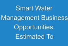 Smart Water Management Business Opportunities: Estimated To Experience A Hike In Growth By 2019 – 2027
