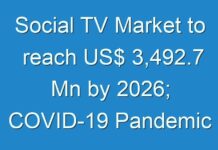 Social TV Market to reach US$ 3,492.7 Mn by 2026; COVID-19 Pandemic Set to Drop Sales